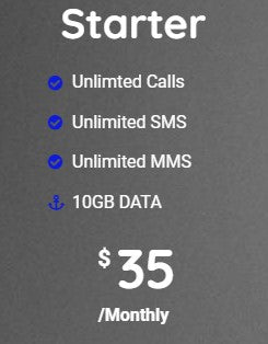 $35 12GB Unlimited Calls and SMS
