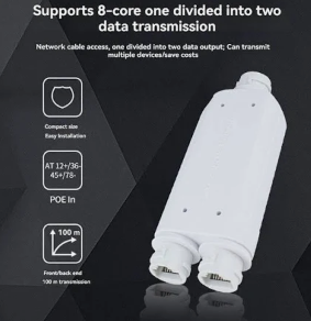 2 Port POE Powered Extender Switch