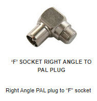 AD329 ‘F’ SOCKET RIGHT ANGLE TO PAL PLUG