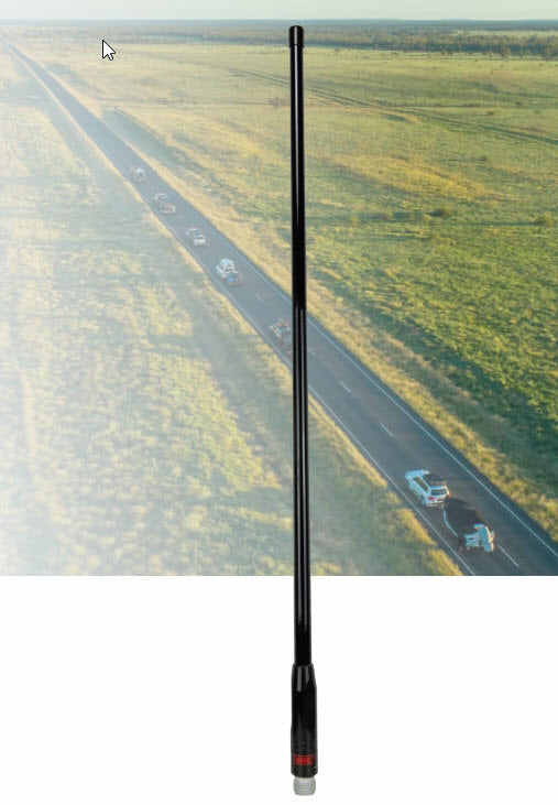 GME AW4705B 1050mm Antenna Whip (6.6dBi Gain) - Black
