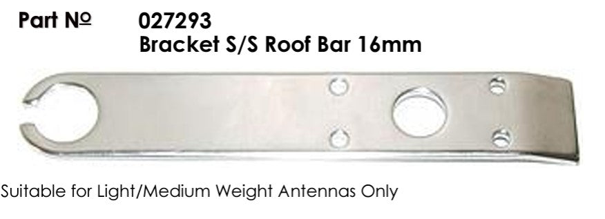 Benelec 027293 Bracket S/S Roof Bar 16mm