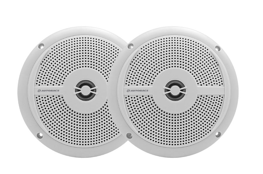 M620W AUTOBACS 6.5 INCH 2-WAY SLIM FIT MARINE SPKS- WHITE
