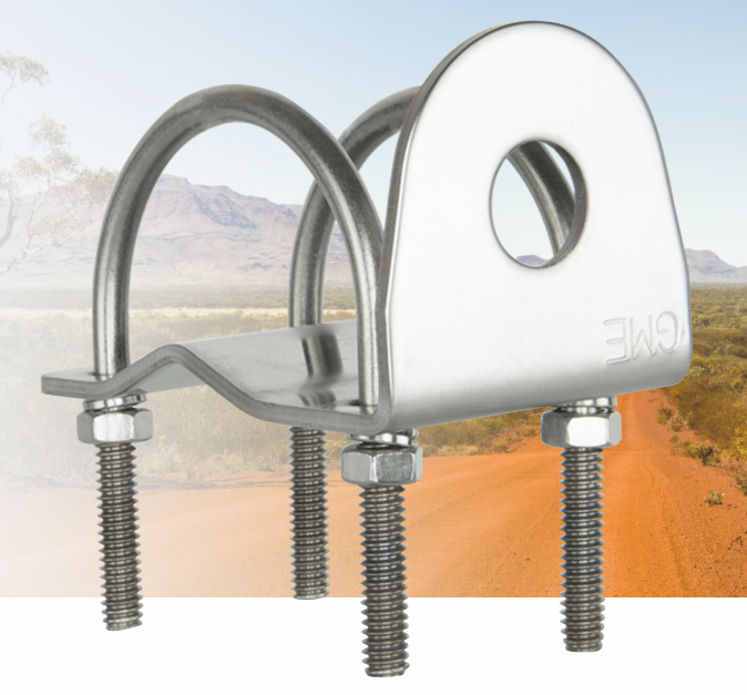 MB024SS Right Angle Bull Bar Bracket - Stainless Steel