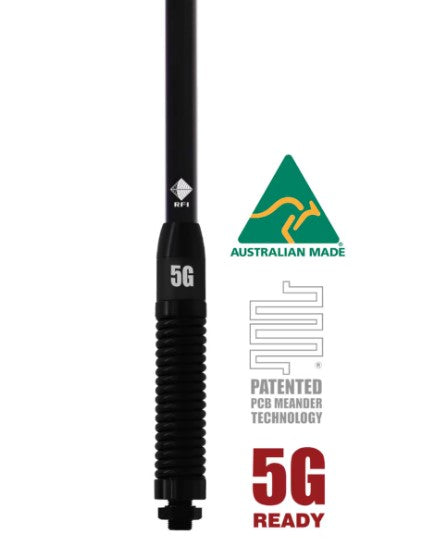 RFI CD8195-B 5G LTE 6.5dBi Collinear Antenna (698-3800 MHz); 5m SMA(M) - Black