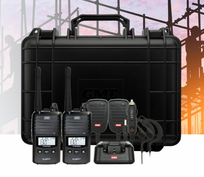 TX6165TP 5/1 Watt UHF CB Handheld Radio including Accessories - Twin Pack