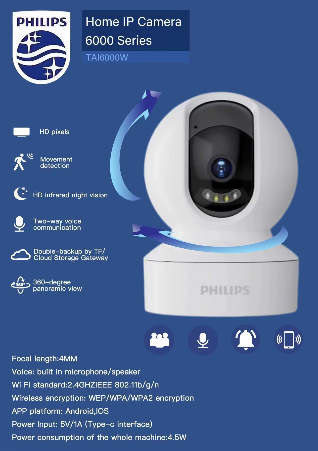 Philips Home IP Camera TAI6000W