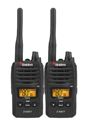 UH820S-2 Uniden Handheld UHF CB 2 WATT Twin Pack