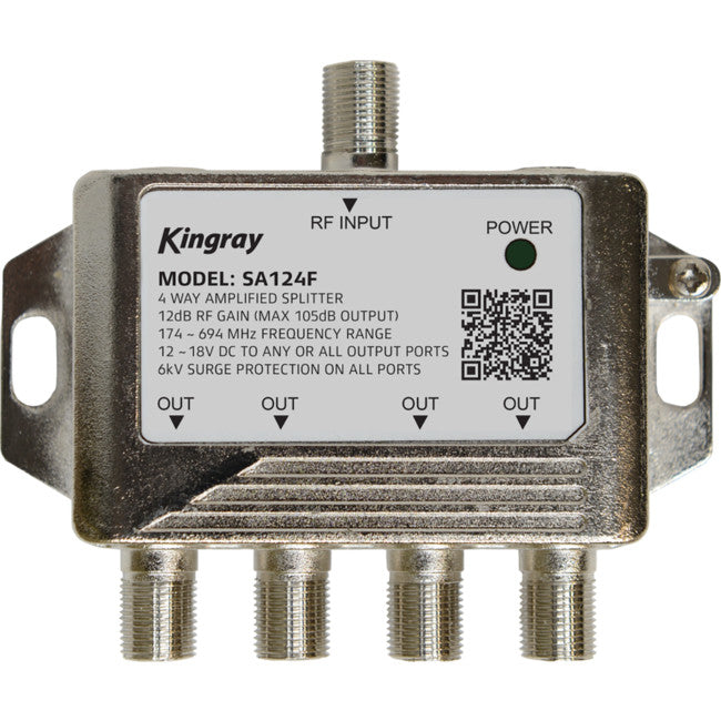 Kingray SA124FDP 4 Way Splitter Amplifier