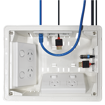 04MM-RP04 Recessed Wall Point with Built-in Cable Management System