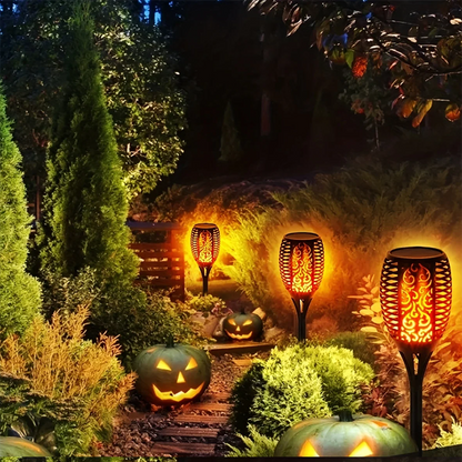 12LED Solar Flame Torch Light