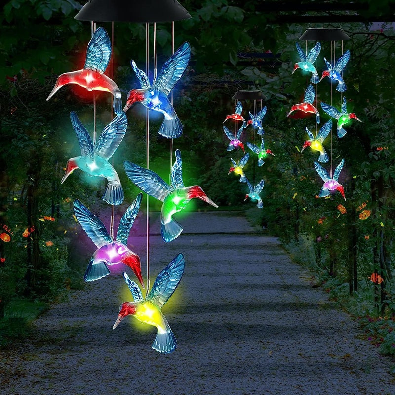 Solar Power Wind Chimes and Pendants for Courtyard and Outdoor