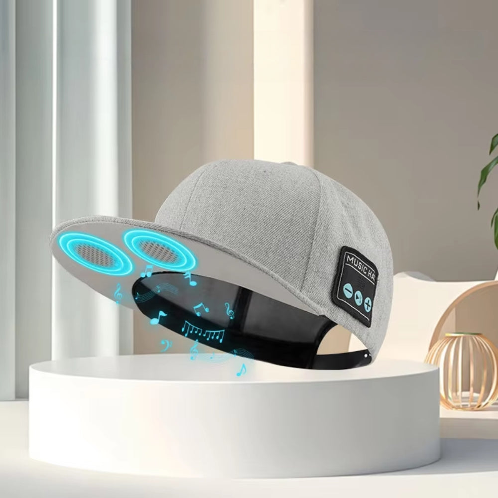 Bluetooth Music Hat with Dual Speakers and Built-in Microphone