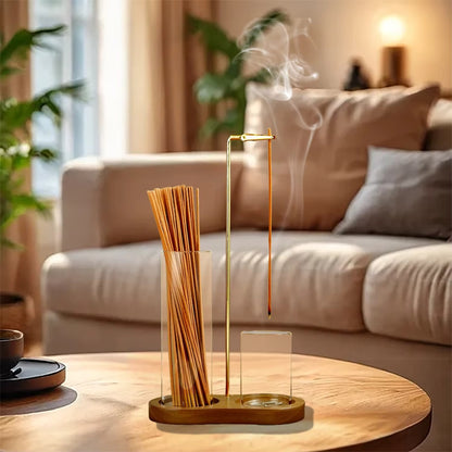 Incense Holder Sticks 2 in 1 Anti Ash Burner Glass Catcher Organizer