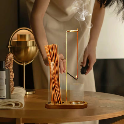 Incense Holder Sticks 2 in 1 Anti Ash Burner Glass Catcher Organizer