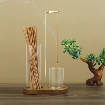 Incense Holder Sticks 2 in 1 Anti Ash Burner Glass Catcher Organizer