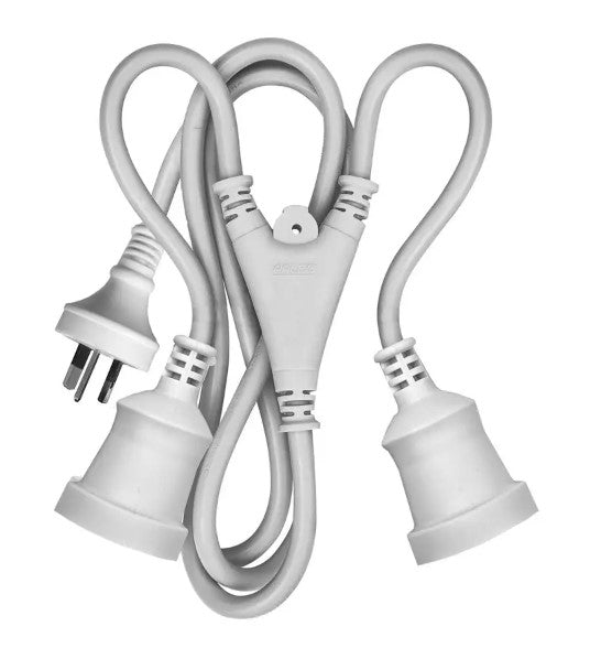 240v 1.8M Dual Oulet Arlec 10A Dual Outlet Split Domestic Lead 1.5m