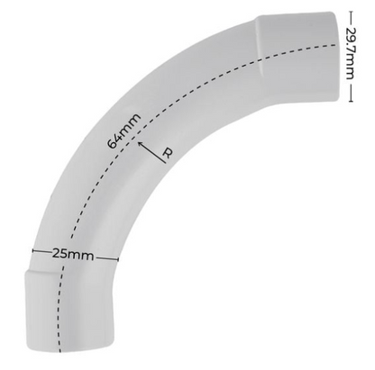 25mm Conduit Bend STD 90 Degree