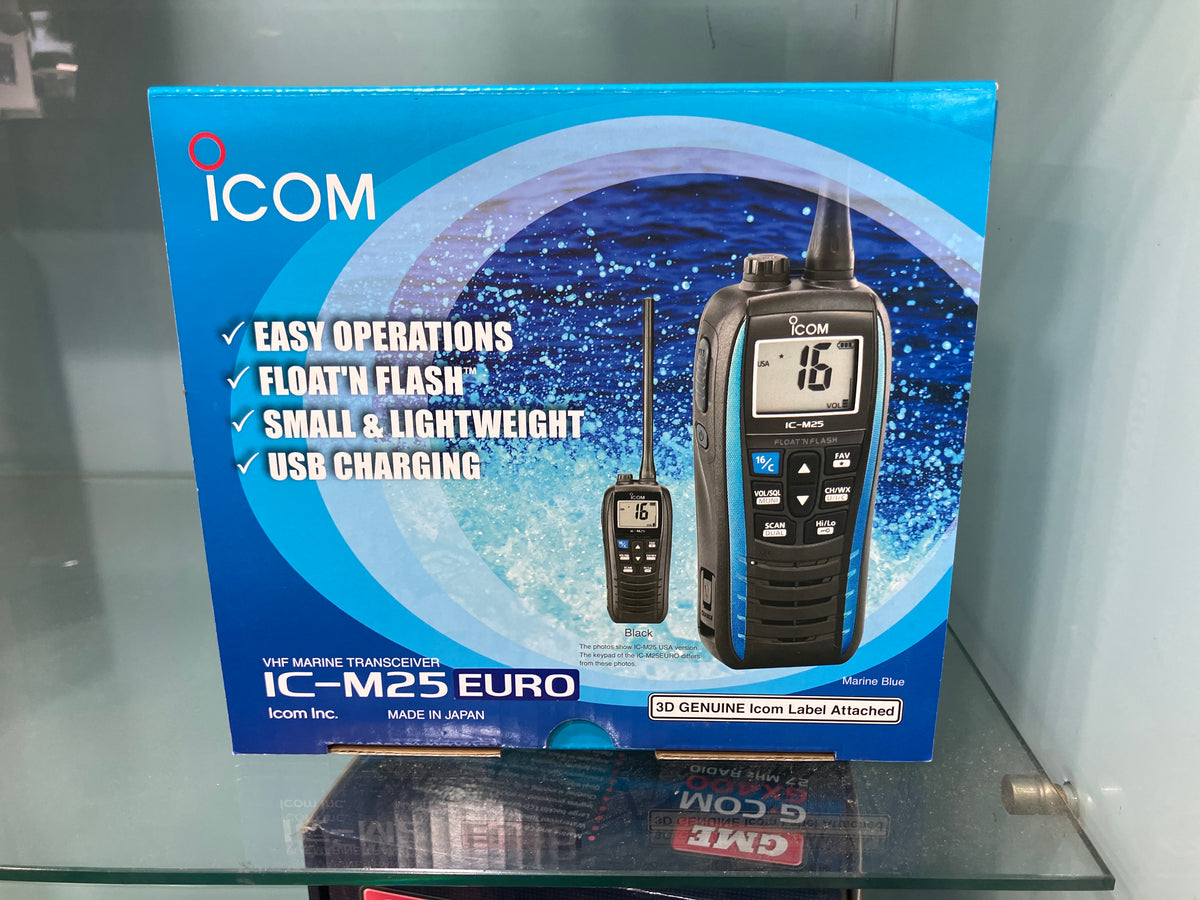 IC-M25EURO 5 Watt# Float’n Flash VHF Marine Handheld Transceiver