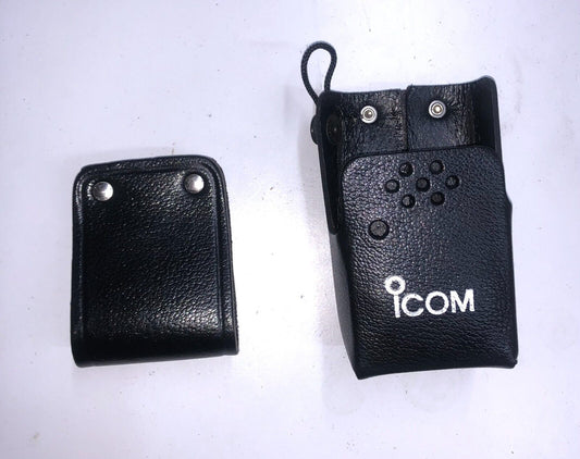 Leather Carry Case with Belt Loop Compatible with ICOM IC-F3001, IC-F3101D, ECT.