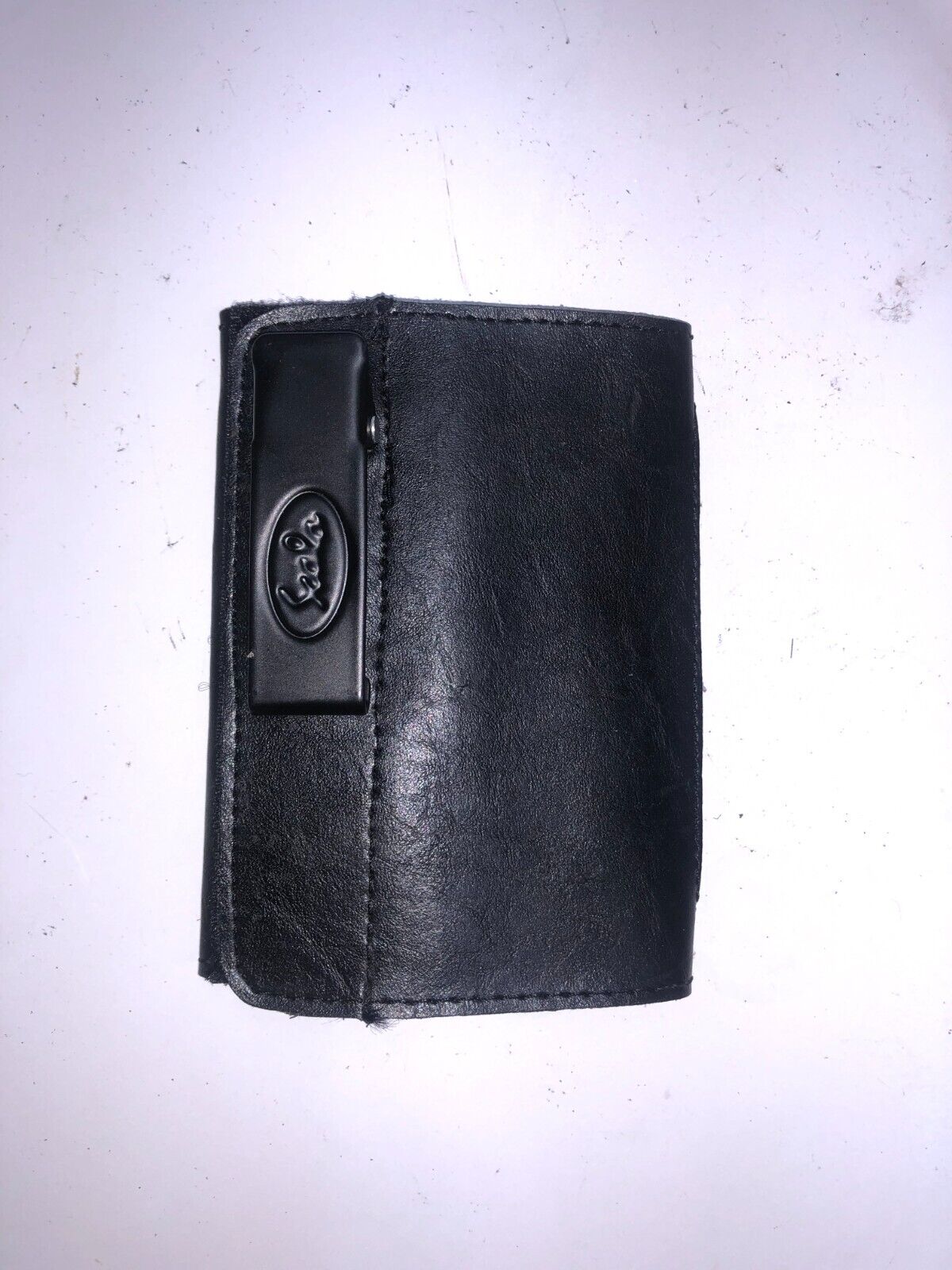 ICOM Black leather universal cordless wrap case