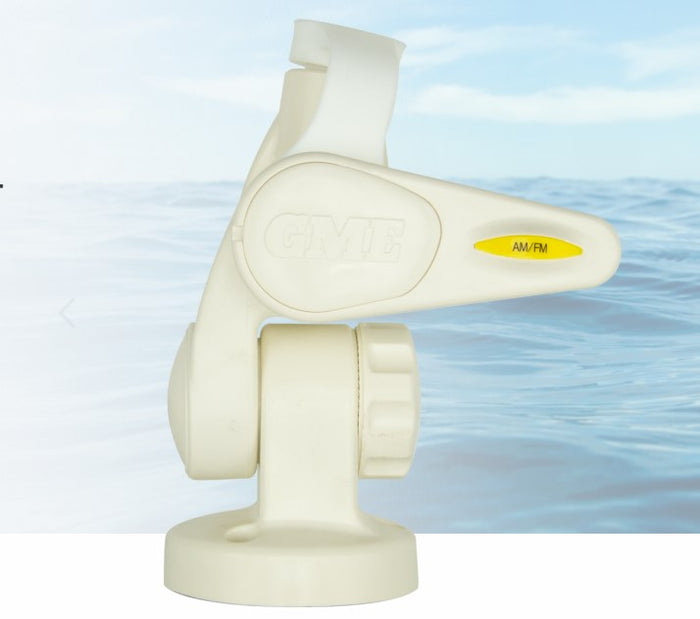 ABL014 Round Double Swivel Antenna Base with lead - Suit AW36xx whips - White