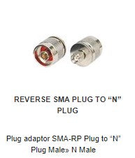 AD1001 Plug adaptor SMA-RP Plug to “N” P