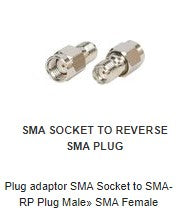 AD1002 Plug adaptor SMA Socket to SMA-RP
