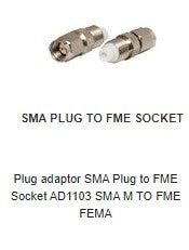 AD1103 Plug adaptor SMA Plug to FME Sock