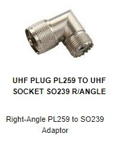 AD259RA Right-Angle PL259 to SO239 Adapt
