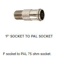 AD325 ‘F’ SOCKET TO PAL PLUG ‘F’ Socket