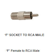 AD340 ‘F’ SOCKET TO RCA MALE