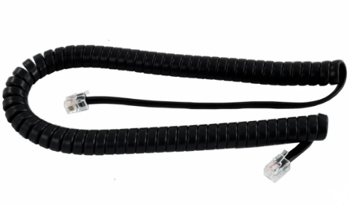 Long Tail Handset Curly Cord 3m with modular plugs