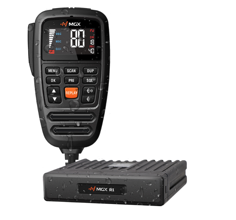 MGX R1 IND IP67 REMOTE MIC UHF CB INDUSTRY PACK 477Mhz
