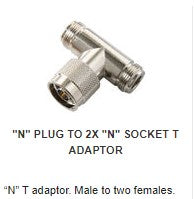 N140 “N” T adaptor. Male to two females.