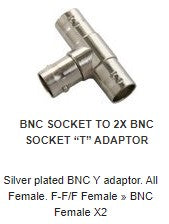 P693 Silver plated BNC Y adaptor. All Fe