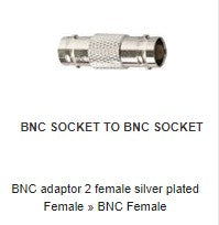 P694 BNC adaptor 2 female silver plated