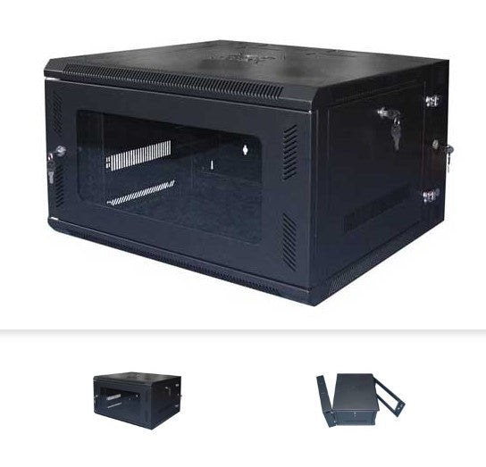 6U 600mm Deep Hinged Wall Mount Server Rack