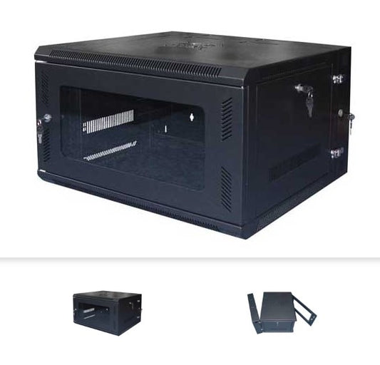 6U 600mm Deep Hinged Wall Mount Server Rack