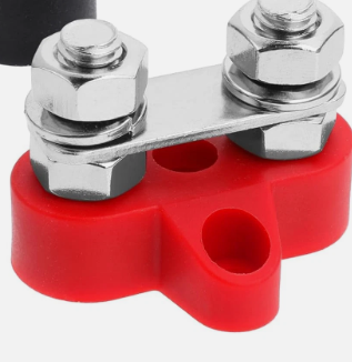 Distribution Post 2XM8S/Steel. Red W/Bar