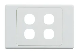 4C | Ultima 4 Gang Switch Grid and Cover Plate - White