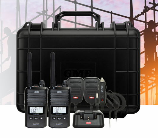 TX6165TP 5/1 Watt UHF CB Handheld Radio including Accessories - Twin Pack