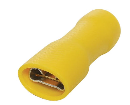 Kwik Connector Yellow Female 6.3MM 10 Pack