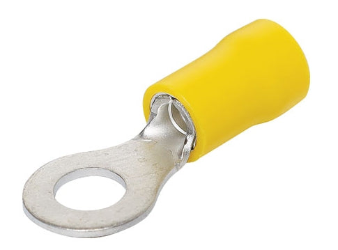 Ring Terminal Yellow 6MM 10 Pack