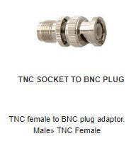 TNC254 TNC female to BNC plug adaptor. Male» TNC Female